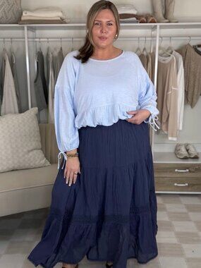 American Eagle Tiered Ruffle Maxi